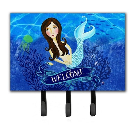 Carolines Treasures Welcome Mermaid Leash or Key Holder, 8 x 1.25 x 8 in. VHA3010TH68